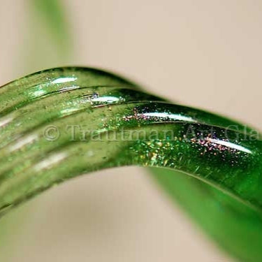 Green Stardust COE 33 Trautman Art Glass Rod
