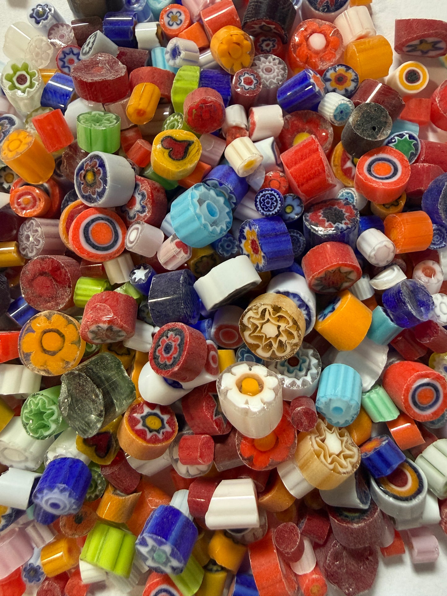 Opaque Assorted Cut Millefiori Effetre Glass (Copy)