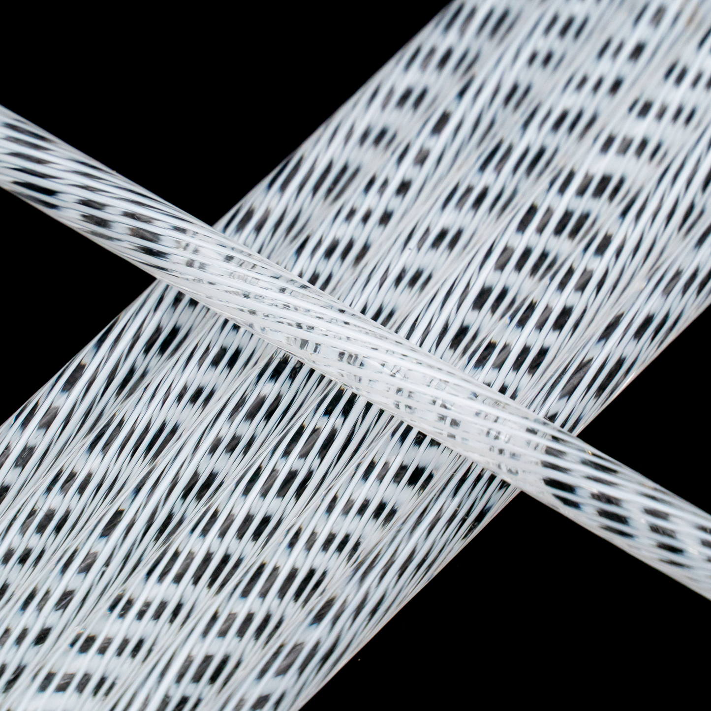White Reticello Effetre Glass