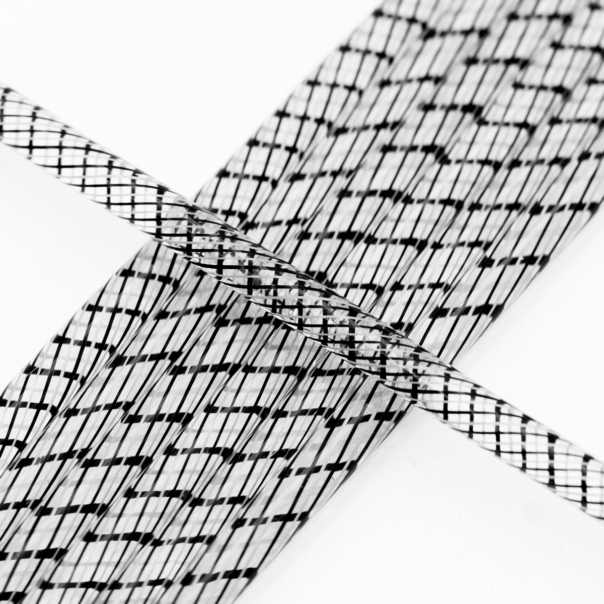 Black and White Reticello Effetre Glass