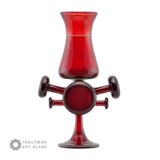 Red Elvis Trautman Art Glass Rod