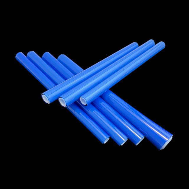 Light Cobalt over Star White WonderTube Borosilicate Glass Tubes