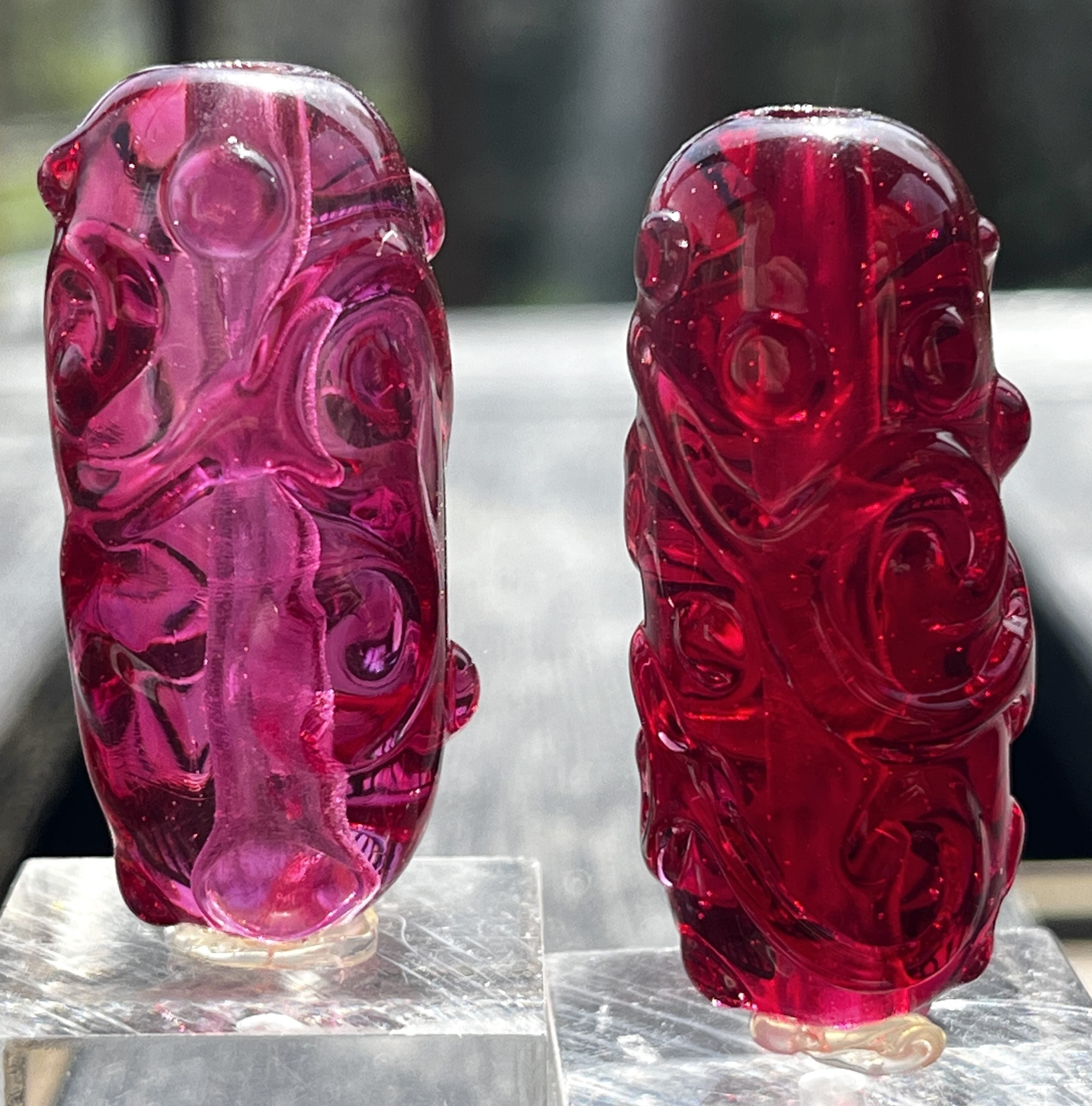 Pink Glass Rods Eros Double Helix Glass Rod – Frantz Art Glass a Perle di Vetro Company